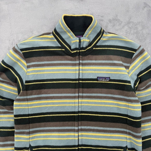 Vintage Patagonia Synchilla Fleece Jacket Full Zip Striped Womens size Medium - Picture 5 of 16